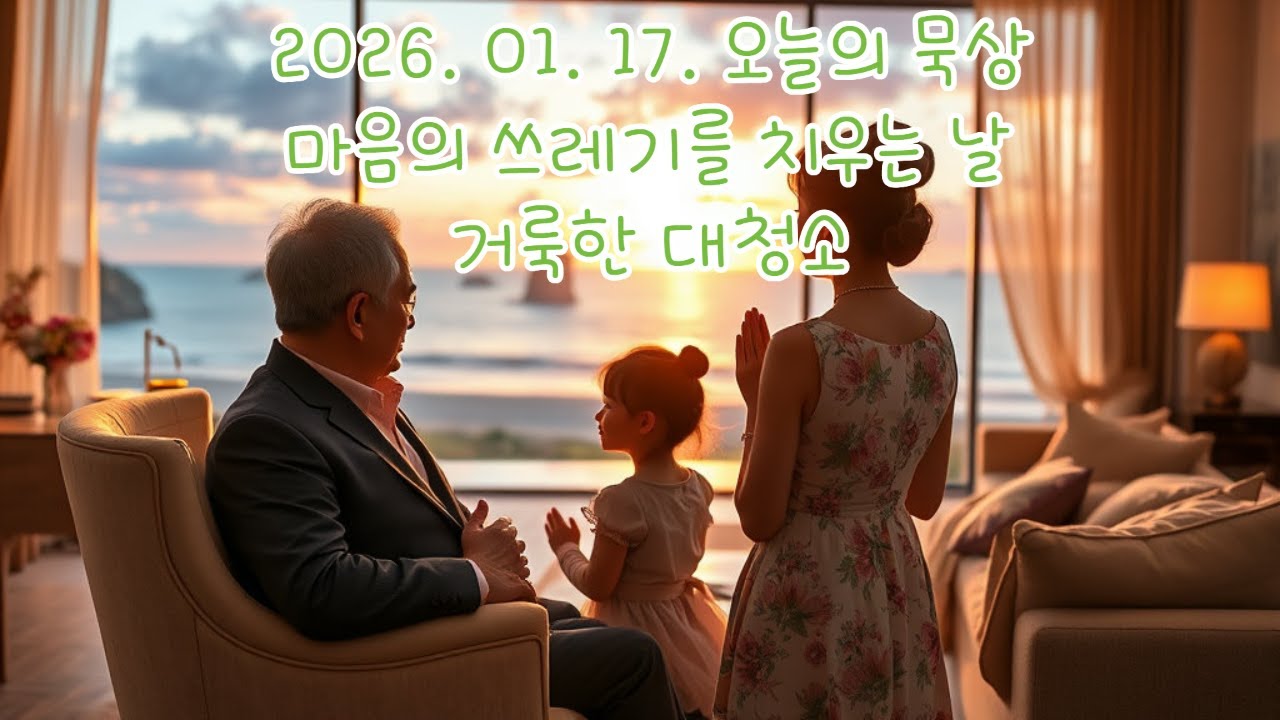 2026. 01. 17. 오늘의 묵상....마음의 쓰레기를 치우는 날....거룩한 대청소