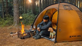 видео: Кемпинг в палатке с собакой . Корейские моллюски и рамён на гриле . Дровяная печь ASMR картинка: Кемпинг в палатке с собакой . Корейские моллюски и рамён на гриле . Дровяная печь ASMR