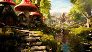 Enchanted Forest MushRoom Ambience 🍄 Flute Music in a Fairy World | Dispel Fatigue, Stress Relief