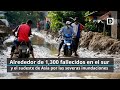 Alrededor de 1,300 fallecidos en el sur y el sudeste de Asia por las severas inundaciones
