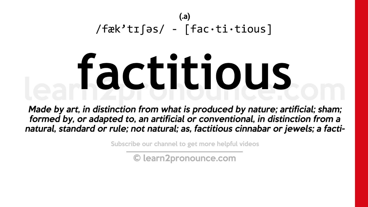 Произношение наигранный | Определение Factitious