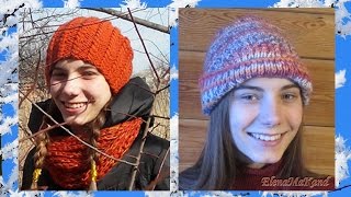 Женские шапки спицами, демонстрация моделей. Women's knit hats Женские шапки спицами, демонстрация моделей. Women's knit hats