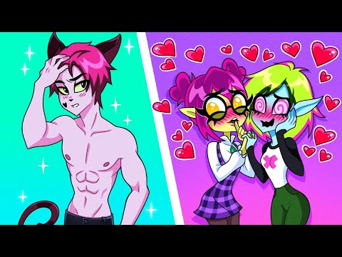 My Crush is A Girl?! || Pinky Becomes A Boy for 24 Hours by Teen-Z House