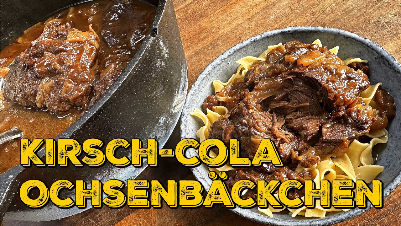 OCHSENBÄCKCHEN in KIRSCH & COLA SAUCE aus dem Dutch Oven - Schmorgericht