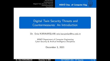 Digital Twin Security Threats and Countermeasures: An Introduction - ISCTURKEY CONFERENCE 2021