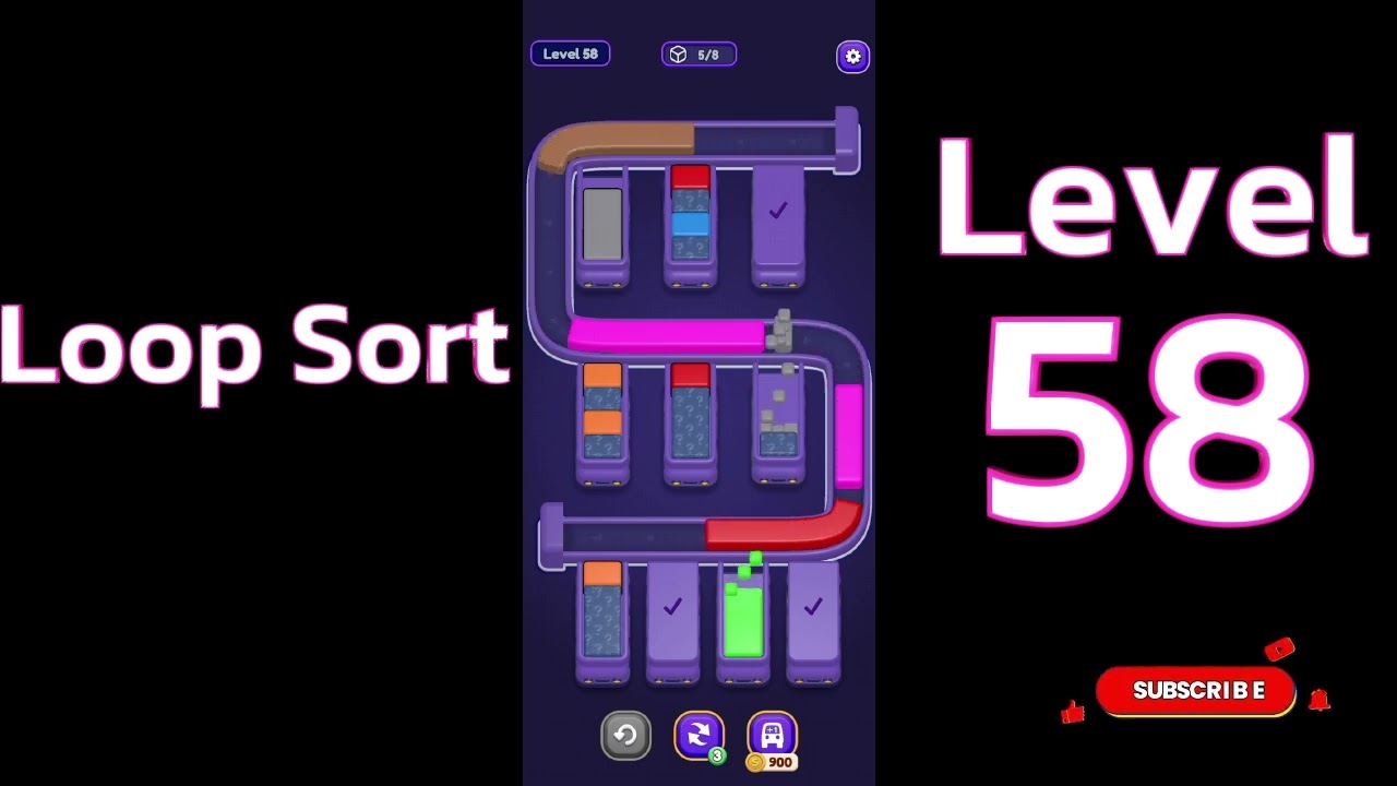 Loop Sort Level 58 🚚🔁 | Satisfying Truck Puzzle Gameplay | Go Answer