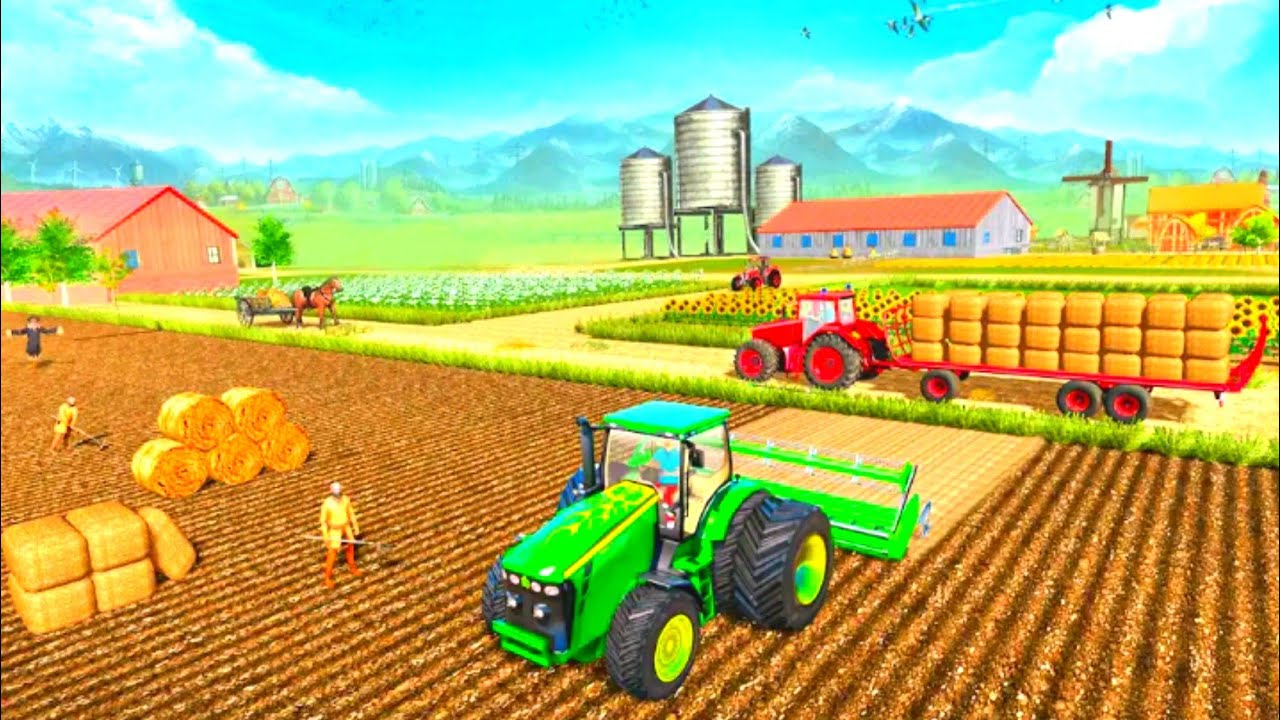 US Tractor Farming Simulator 2021 Andriod Farming Gameplay YouTube