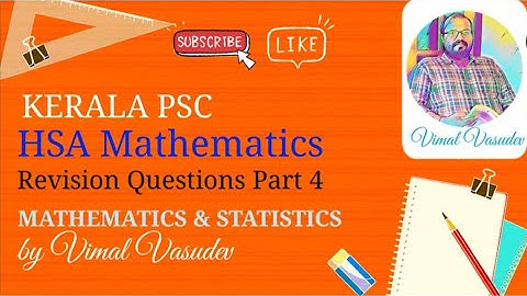 HSA Mathematics - Revision Questions - Part 4- Kerala PSC