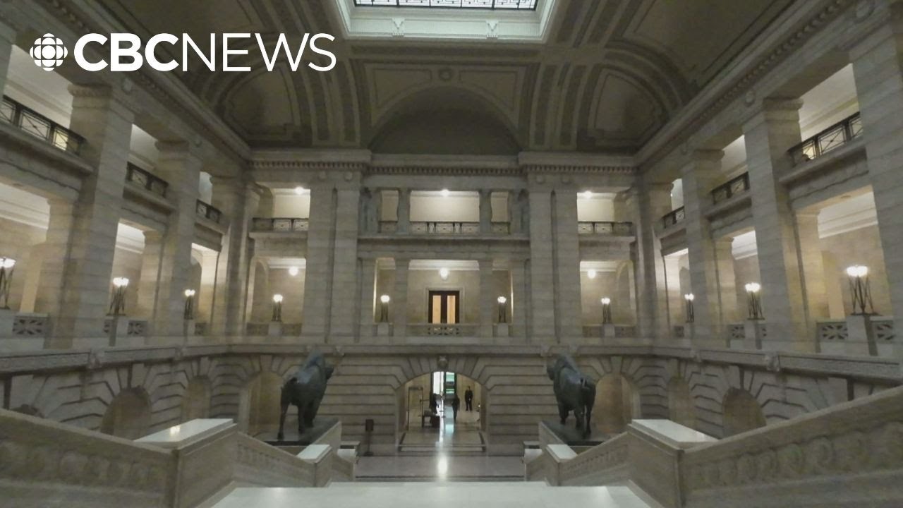 Drone footage from inside the Manitoba Legislative Building | CBC Drone Team