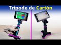 COMO HACER un TRIPODE GIRATORIO de CARTON para CELULAR | TABLET || TecnoMania