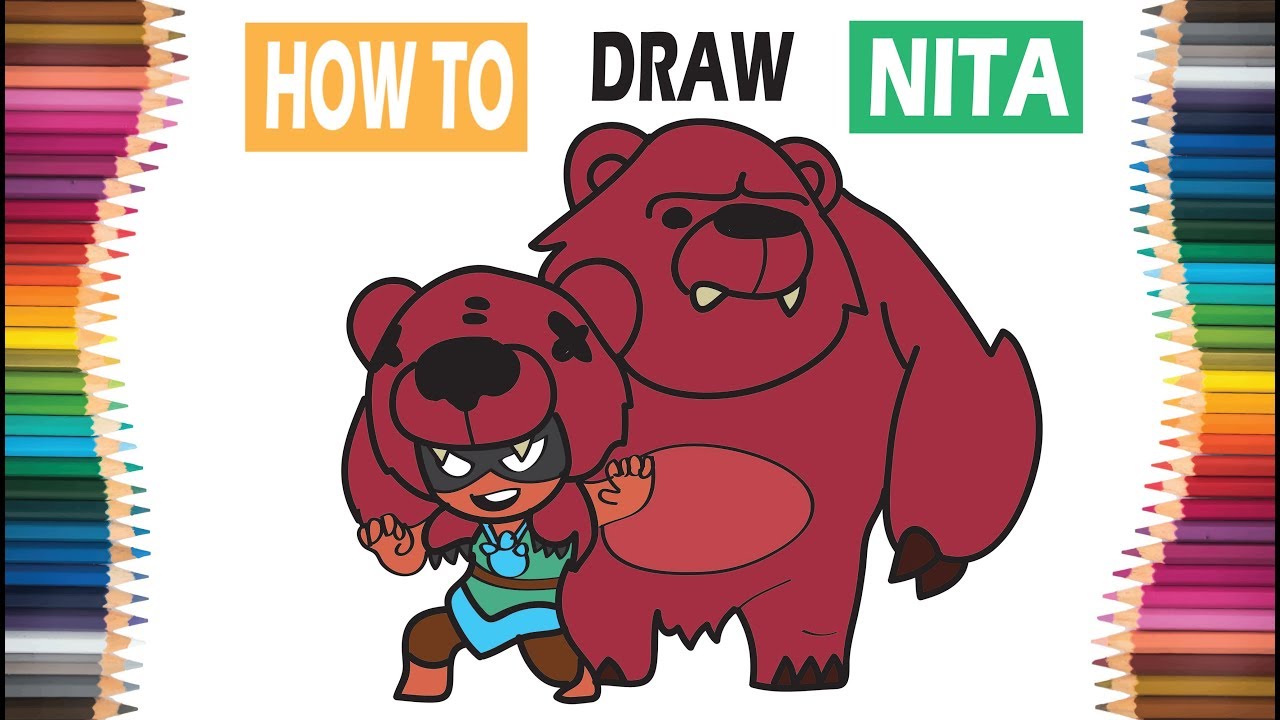 Drawing Nita For Kids Brawl Stars Drawing Brawl Stars Kids Videos Kids Can Draw Youtube - how to draw nita brawl stars