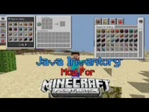 How To Download JAVA Inventory Mod For Minecraft Pocket Edition | In ...