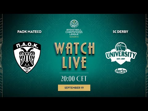 Qualification Rounds PAOK Mateco V SC Derby Full Basketball Game BCL 2025 26 