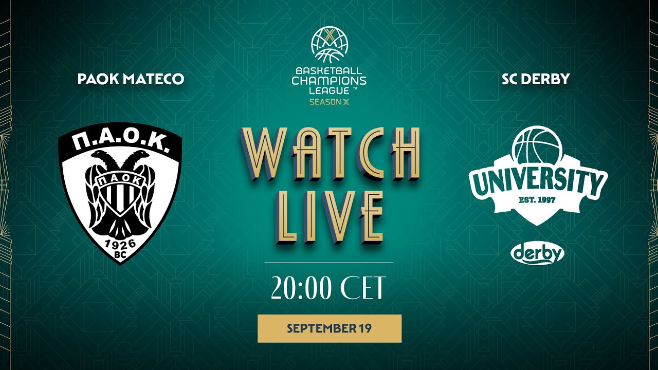 Qualification Rounds | PAOK mateco v SC Derby | Full Basketball Game | BCL 2025-26