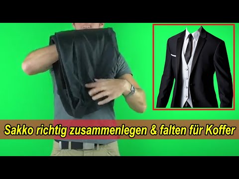 Sakko Richtig Zusammenlegen Falten Fur Koffer Anzug Jackett Faltenfrei Fur Reise Packen Youtube