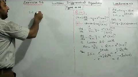Methods/Linear Differential equations/BSc/BS math/ADP/PPSC math/CSS math/Q#7/Exercise 9.6/Lecture#3