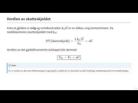 Videominiatyr: Del 2: Selskapsskatt og skatteskjoldet