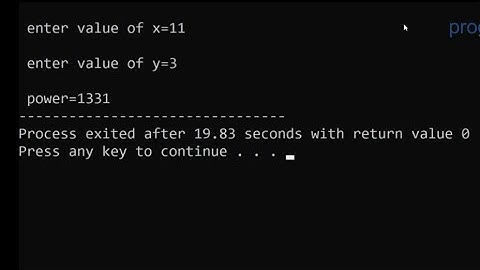 C program to calculate x power y using function || x power y using function
