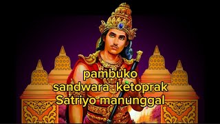 Gending pambuko ketoprak Satriyo Manunggal