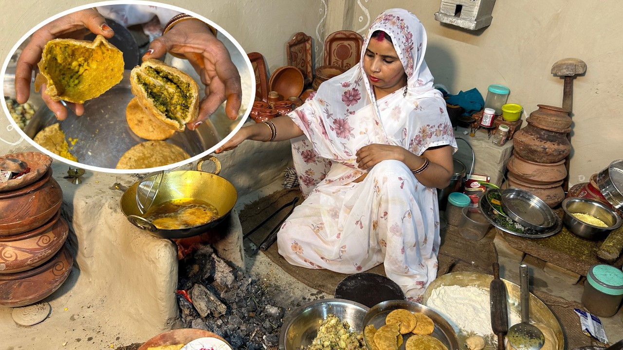 चूल्हे पर होली स्पेशल नाश्ता और पकवान #villagefood #livecooking