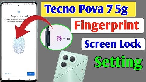 Tecno Pova 7 5g display fingerprint setting/Tecno Pova 7 fingerprint screen lock/fingerprint sensor