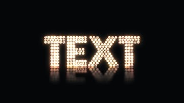 Light-Up Text - Customisable animated video loop