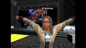 My avatar dancing in Spatial.io Metaverse