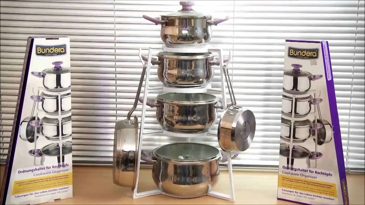 cookware organizer - YouTube