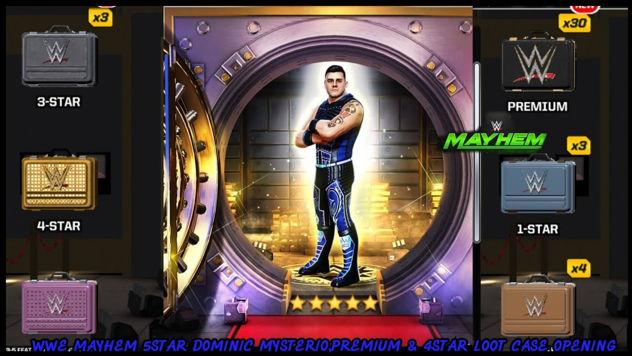 WWE Mayhem ~ 5Star Dominic Mysterio,Premium & 4 Star Loot Case Opening