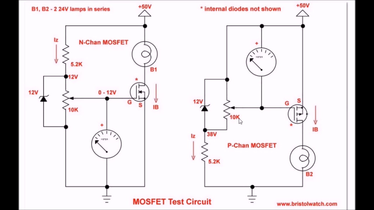 Simple Circuits for Testing Power MOSFET Transistors - YouTube