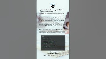 `_.random` function using JavaScript Library underscore.js ( #shorts )
