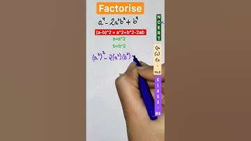 Factorise a^4-2a^2b^2+b^4|Using Identity|Q4 (v) of Ex-14.2|NCERT|Class 8th|Maths #mathsshorts