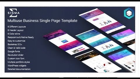 Sigma - Multiuse Business Single Page HTML5 Template | Themeforest Templates