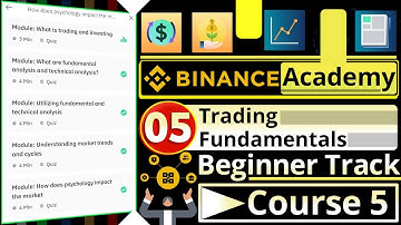 Binance Academy Course 5: Trading Fundamentals || Quiz Answers || Beginner Track