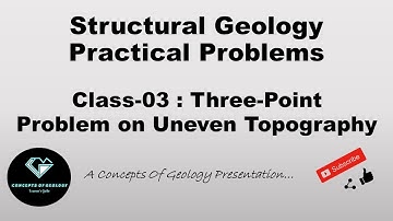 Structural Geology Numericals and Maps: Class-03: Three-point Problem on Uneven Topography