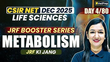 JRF Booster Series | Metabolism Explained | CSIR NET Life Sciences Dec 2025 | VedPrep Biology
