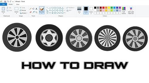 How to make WHEELS / TYRES on computer using Ms Paint - Part 3 | How to Draw Wheels.