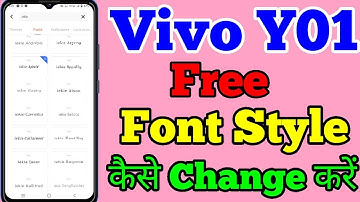 Vivo Y01 Free Font Style Setting Kaise Change Kare // How To Free Font Style Change Setting In Vivo