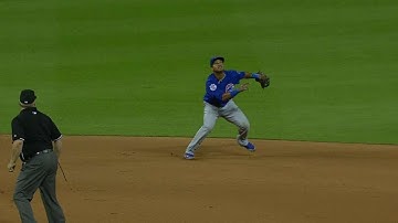 CHC@STL: Wong singles off the second base bag