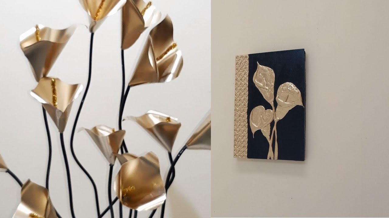 2 bellísimas manualidades con flor de alcatraz- 2 beautiful crafts with alcatraz flower