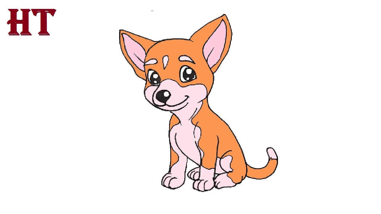Chihuahua Drawing Step By Step For Beginners Cartoon Dog Drawing Easy Chihuahua Drawing Step By Step For Beginners Cartoon Dog Drawing Easy