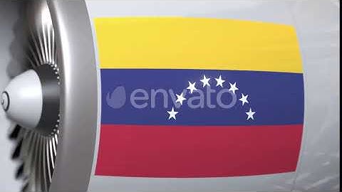 Aircraft Engine with Flag of Venezuela | Motion Graphics - Envato elements