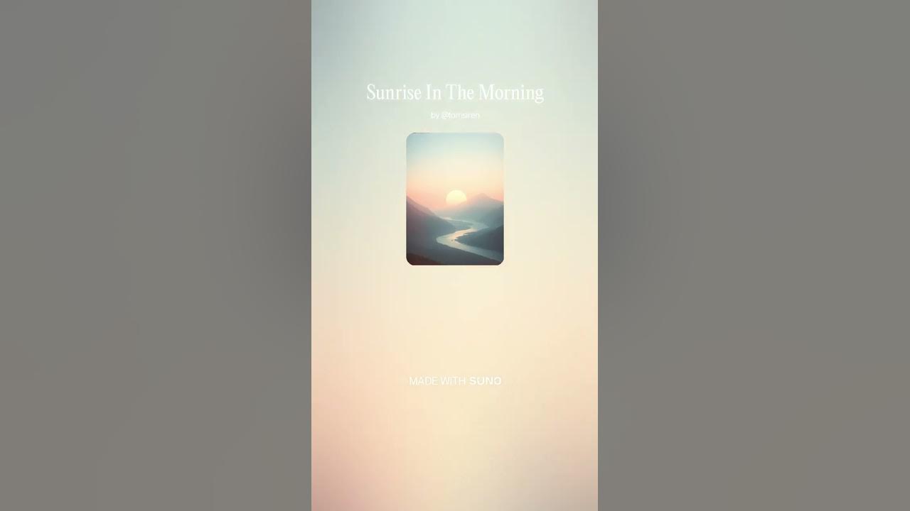 Sunrise In The Morning Sunrise In The Morning