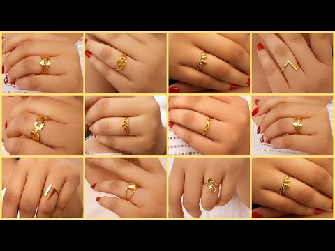 Women Girl Stainless Steel 18K Gold Plated Simple Cute Finger Rings Size  6-11 | eBay
