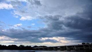 Timelapse of storm clouds 6-13-13 Settlers Landing Bridge Hampton V.A.