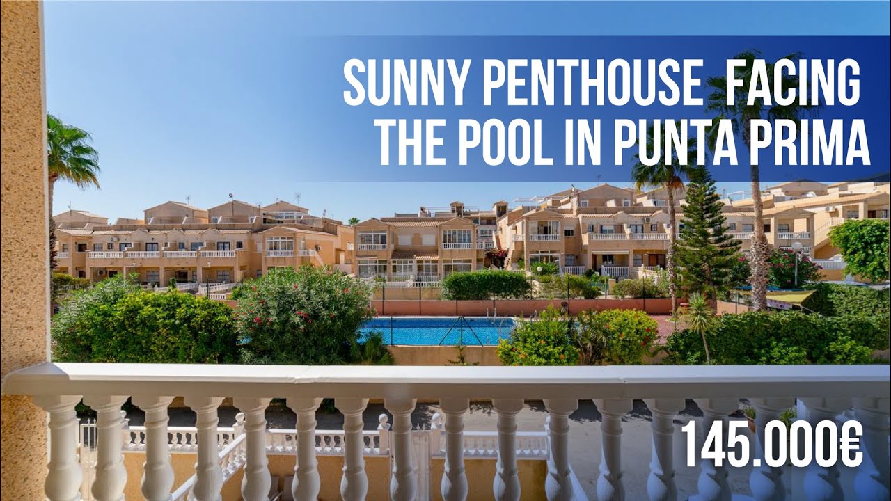 Солнечный пентхаус с видом на бассейн в Пунта Прима || 2 спальни || 1 ванная комната || 145.000 евро