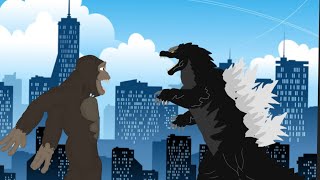 Godzilla vs King Kong funny cartoon animation | Drawing cartoons | movie | frozen 2