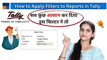 How to Use Filter Option Find out Quick Information in Tally Prime 3.0