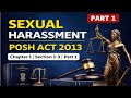 Sexual Harassment Explained | POSH Act 2013 | History | Chapter 1 |Section 1–3 | Part 1 By Jyoti Mam
