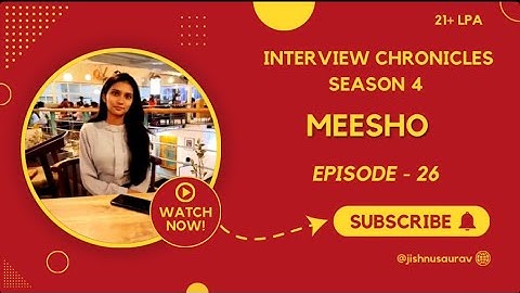 Meesho Interview Experience | Interview Chronicles | CSE | 2025 | #placement